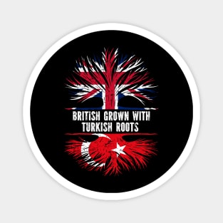 British Grown with Turkish Roots UK Flag England Britain Union Jack Magnet